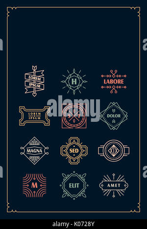 Icons of various abstract emblems Stock Photo - Alamy