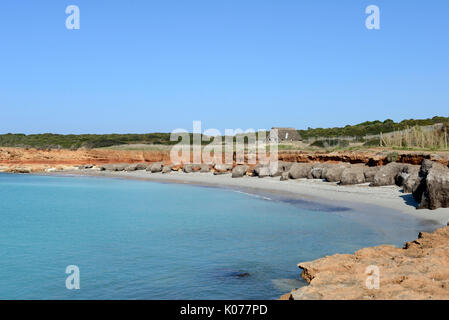 view on Seu beach, Peninsula of Sinis, Oristano, Sardinia, Italy Stock Photo