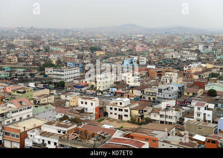 Antananarivo is the capital city of Madagascar. It was founded around 1610 and now represents the  economic and cultural heart of Madagascar. Stock Photo