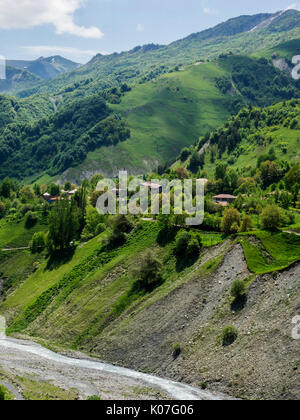 Zemo Mleta village in Caucasus mountains ,Georgia Stock Photo - Alamy