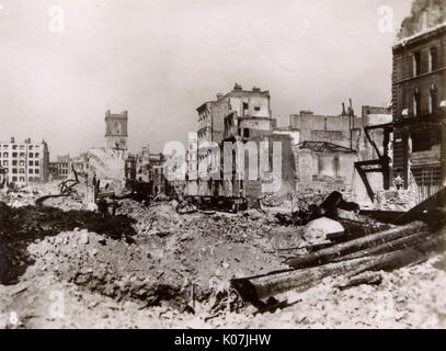 WW2 - London under fire - bomb damage in Duke Street, St James Date ...