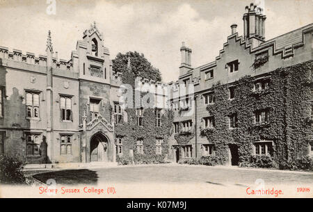 The ivy-clad walls of Sidney Sussex College, Cambridge Stock Photo