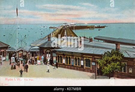 Ryde - Isle of Wight - The Pier and Railway Station Stock Photo