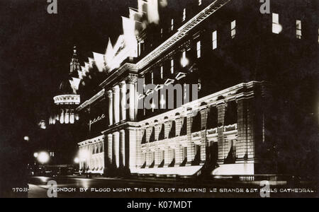 Floodlit London - General Post Office, St. Martin's Le Grand Stock Photo