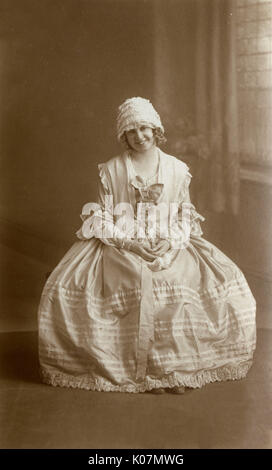 Studio portrait, young woman in historical costume Stock Photo