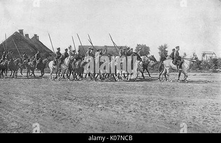 Russian Cossack soldiers, Russia, WW1 Stock Photo