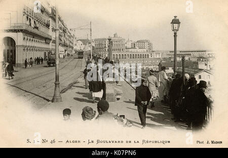 Boulevard de la Republique, Algiers, Algeria Stock Photo