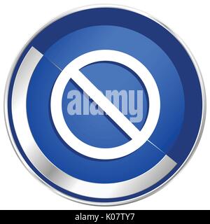 Access denied silver metallic web and mobile phone vector icon in eps 10. Stock Vector