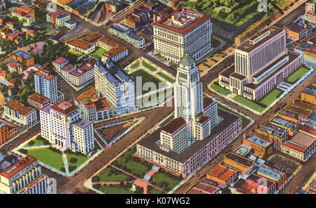 Los Angeles, California - Civic Center - City Hall etc Stock Photo