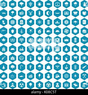 100 lumberjack icons sapphirine violet Stock Vector