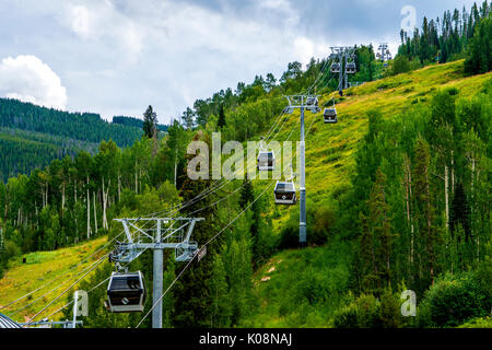 gondola ski lift at the Vail ski resort in Colorado USA Stock Photo