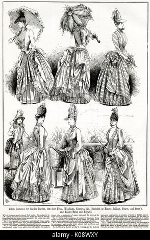 Women's clothing 1886 Stock Photo