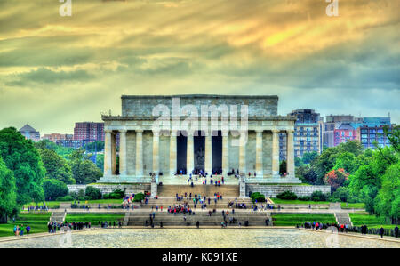 The Lincoln Memorial, an American national monument in Washington, D.C. Stock Photo