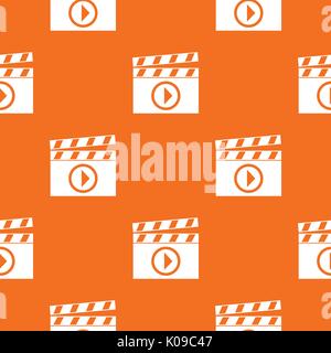 Clapperboard for movie shooting pattern seamless Stock Vector