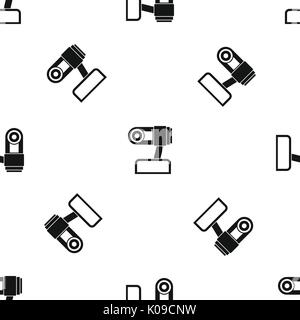 Webcam pattern seamless black Stock Vector
