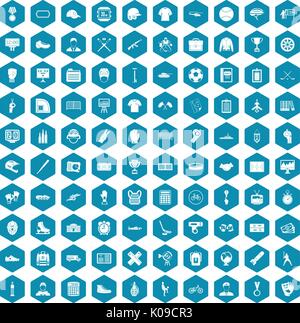 100 mens team icons sapphirine violet Stock Vector