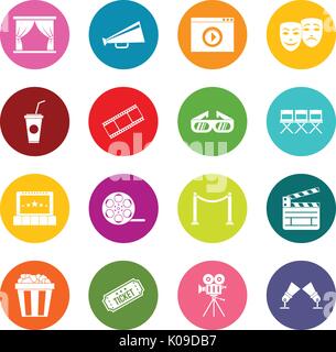 Theater icons many colors set Stock Vector Image & Art - Alamy