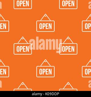 Sign open pattern seamless Stock Vector