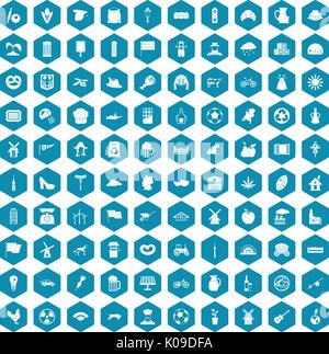 100 mill icons sapphirine violet Stock Vector