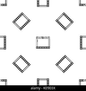 Film with frames movie pattern seamless black Stock Vector