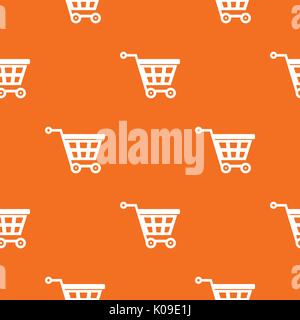 Basket on wheels pattern seamless Stock Vector