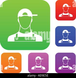 Plumber set collection Stock Vector