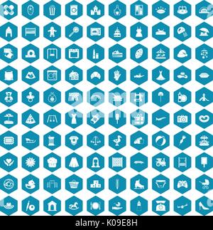 100 motherhood icons sapphirine violet Stock Vector