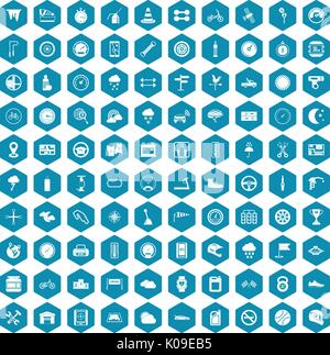 100 motorsport icons sapphirine violet Stock Vector
