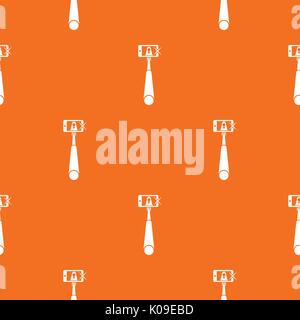 Selfie stick with mobile phone pattern seamless Stock Vector