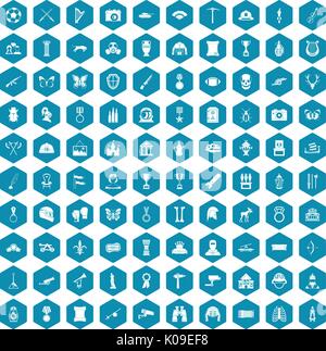 100 museum icons sapphirine violet Stock Vector