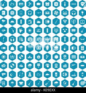 100 music festival icons sapphirine violet Stock Vector