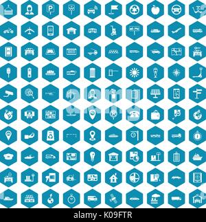 100 navigation icons sapphirine violet Stock Vector