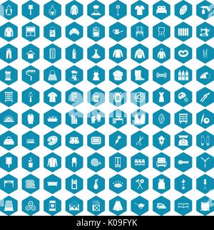 100 needlework icons sapphirine violet Stock Vector