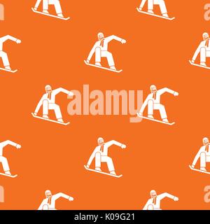 Snowboarder pattern seamless Stock Vector
