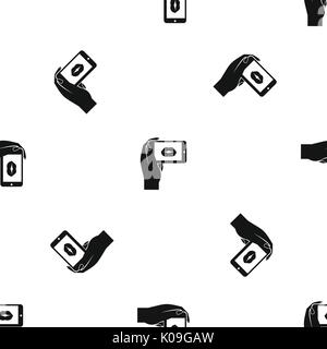 Female hand holding smartphone Stock Vector
