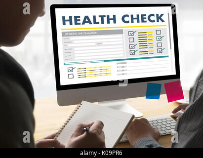 Computer Systems Health Check Digital HEALTH CHECK Concept working with computer interface as medical ...