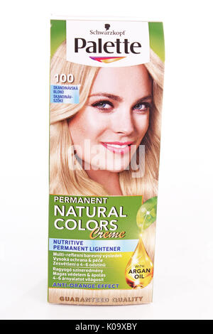 Palette Permanent Natural Colors Blond Hair Dye On Isolated White