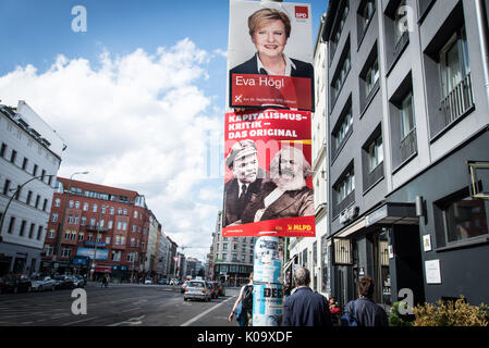 Asturias, Germany. 19th Aug, 2017. Berlin, Germany, August 19 The election campaign in Berlin ahead of Germany's parliamentary elections scheduled for September 24, 2017 Credit: Andrea Ronchini/Pacific Press/Alamy Live News Stock Photo