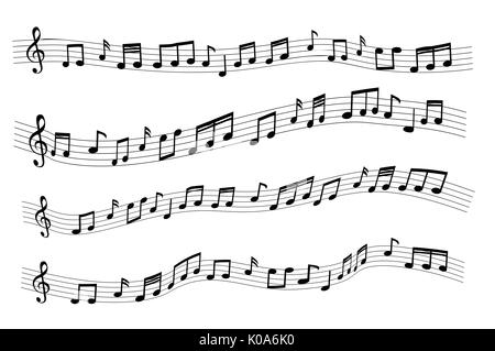 floating sample random music note not match any song Stock Vector