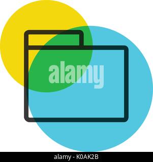 Folders icons color mark Stock Vector