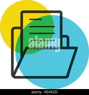 Folders icons color mark Stock Vector