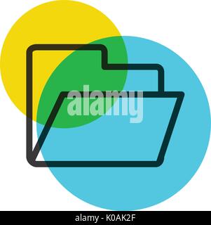 Folders icons color mark Stock Vector