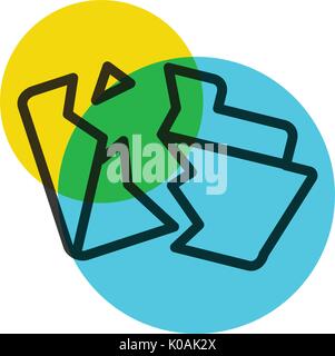 Folders icons color mark Stock Vector