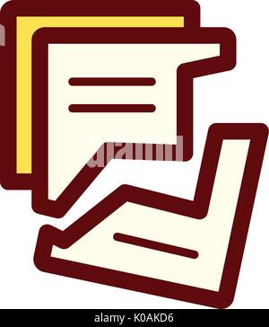 office two torn paper cartoon styles icon Stock Vector