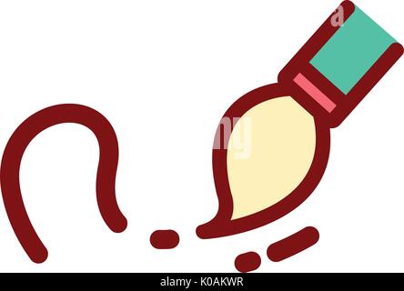 painting Stationery Office tool icon cartoon style Stock Vector