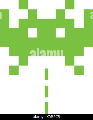 Invader from Outer Space Science Fiction UFO Vector Illustration Stock Vector