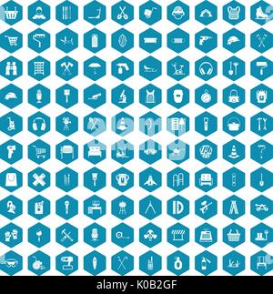 100 outfit icons sapphirine violet Stock Vector