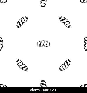 Glasses for snowboarding pattern seamless black Stock Vector