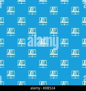 Laptop pattern seamless blue Stock Vector