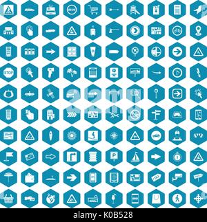 100 pointers icons sapphirine violet Stock Vector